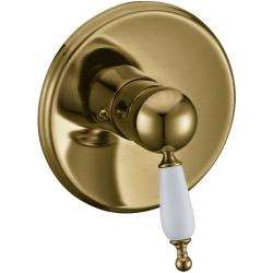 Смеситель для душа Boheme Medici Ripresa, однорычажный, встраиваемый, керамический, без излива, без душевого комплекта, латунь, цвет бронза