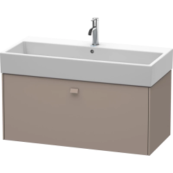 Тумба под раковину Duravit Brioso, 98,4х45,9х44,2 см, подвесная, 1 выдвижной ящик, ДСП, цвет: базальт, шкафчик навесной, механизм доводчика, прямоугольная, правая/левая, в ванную комнату