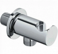 Шланговое подключение Excellent, цвет хром, округлое, с держателем душевой лейки, резьбовое соединение, настенное, для душа/ванной