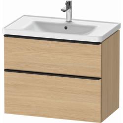 Тумба под раковину Duravit D-Neo, 98,4х45,2х62,5 см, подвесная, 2 выдвижных ящика, ДСП, цвет: натуральный дуб, шкафчик навесной, прямоугольная, правая/левая, в ванную комнату