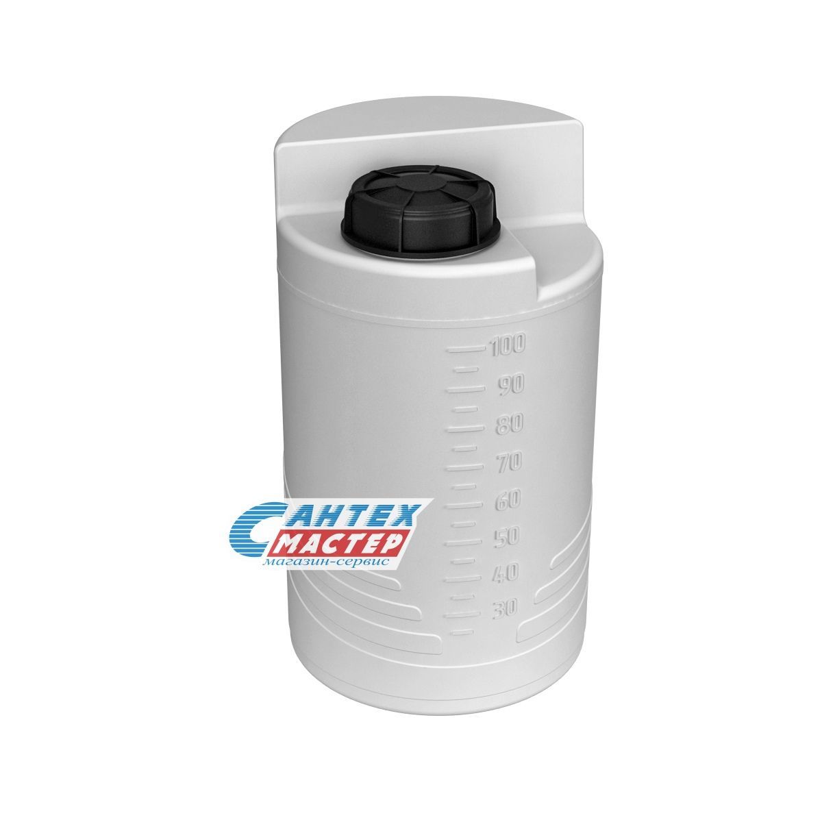 Емкость дозировочная пластиковая (бак) Экопром БИО 100 литров для воды,с крышкой с дыхательным клапаном (цвет-белый) 113.0060.001.0