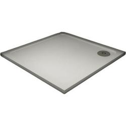 Душевой поддон Veconi Tezeo Stone, 80х80х3 см, квадратный/угловой, искусственный камень, низкий, белый матовый, универсальный