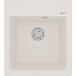 Мойка кухонная Lemark HANKA 450, 50х45х19,7 см, врезная, кварцгранит, прямоугольная, цвет жасмин, без отверстия под смеситель, без крыла, слив-перелив, врезная в столещницу, для кухни