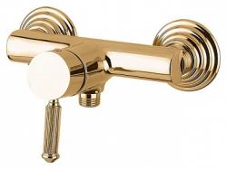 Смеситель для душа Cezares Olimp, настенный, однорычажный, без излива, керамический, латунь, цвет золото 24 карат