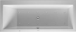 Ванна Duravit Vero 170х75 см гидромассажная, встраиваемая/пристенная, акриловая, цвет: белый, с ножками/сливом-переливом, без фронтальной панели, прямоугольная, с системой гидромассажа Combi-System E, c наклоном для спины слева, левая