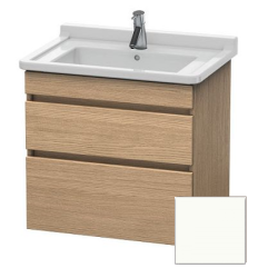 Тумба/шкафчик для консоли/столешницы Duravit DuraStyle под раковину 50х54,8х51,2 см, подвесная, ДСП, цвет: дуб европейский/белый матовый, 2 выдвижных ящика, прямоугольная