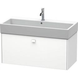Тумба под раковину Duravit Brioso, 98,4х45,9х44,2 см, подвесная, 1 выдвижной ящик, ДСП, цвет: белый матовый, шкафчик навесной, механизм доводчика, прямоугольная, правая/левая, в ванную комнату