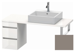 Тумба/шкафчик для консоли/столешницы Duravit DuraStyle под раковину 30х54,8х51,2 см, подвесная, ДСП, цвет: белый матовый/базальт, 2 выдвижных ящика, прямоугольная