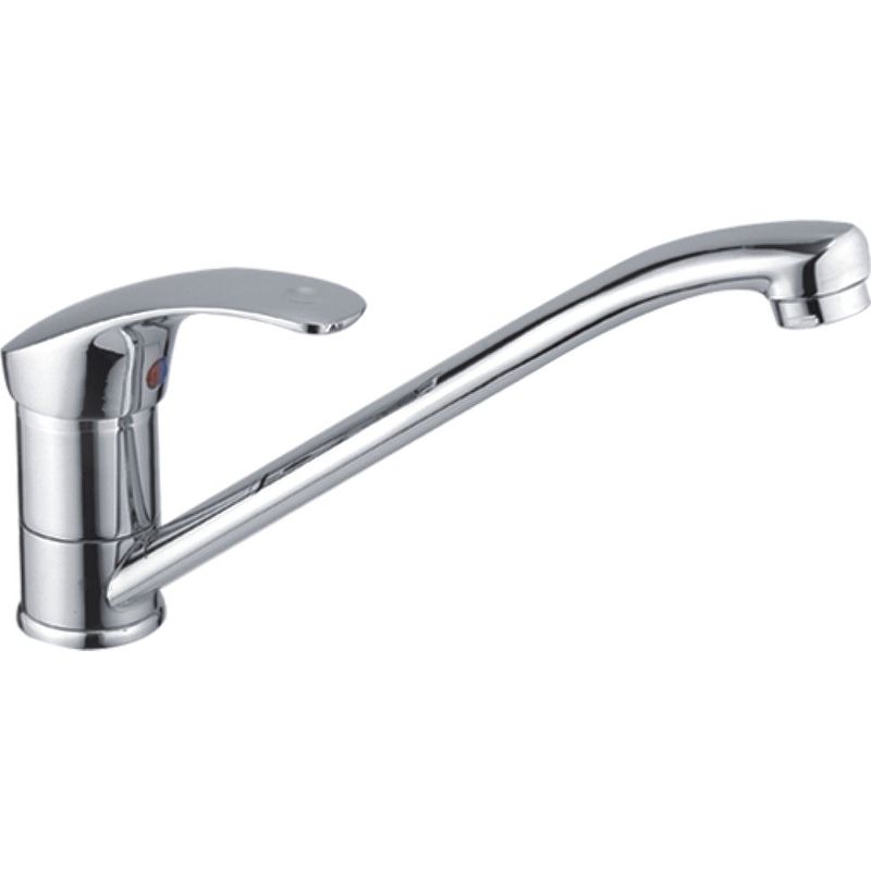 Смеситель для кухни/мойки HAIBA CRON однозахватный, поворотный, длина 199 мм, силумин, цвет хром