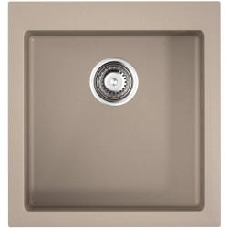 Мойка кухонная Omoikiri Bosen 47-SA, 47х50 см, врезная, из искусственного гранита (Tetogranit), прямоугольная, цвет бежевый, без отверстия под смеситель, без крыла, слив-перелив, врезная в столещницу, для кухни