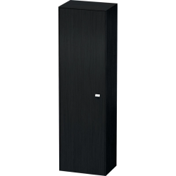 Пенал Duravit Brioso L, 52x36x177 см, подвесной, (левый), с дверцей, с полкой, со стеклянными полками, цвет: дуб черный/хром, в ванную комнату