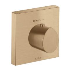 Смеситель для душа Axor Starck Organic HighFlow 120/120, термостатический, скрытого монтажа, настенный, без излива/шланга/лейки, квадратный, латунный, цвет шлифованная бронза, с термостатом, встроенный/встраиваемый/термостатный