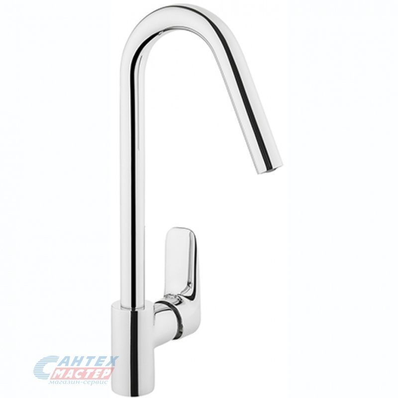 Смеситель для кухни/мойки Vitra X-Line однорычажный, керамический, с поворотным изливом, длина 149 мм, латунь, цвет хром, кухонный, хромированный, вертикальный, кран, комплект, сантехника, водопроводные, размер, характеристики, высота, расстояние