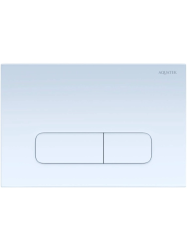 Кнопка смыва Aquatek Pneumo S прямоугольная, цвет белая, пластик, клавиша управления (клавиши прямоугольная) для сливного бачка, инсталляции унитаза, двойная, пневматическая, панель, размер 245х165х13 мм