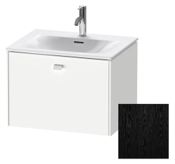 Тумба под раковину для консоли/столешницы Duravit Brioso 62х48х44,2 см, подвесная, ДСП, цвет: дуб черный/хром, 1 выдвижной ящик, прямоугольная