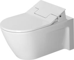 Унитаз Duravit Starck 2 37,5х62 см, подвесной, цвет белый, санфарфор, овальный, горизонтальный (прямой) выпуск, под скрытый бачок/инсталляцию, ободковый, для сиденья с душем SensoWash, для туалета/ванной комнаты