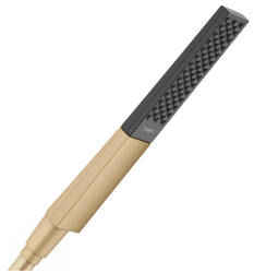 Лейка душевая Hansgrohe Rainfinity 100 1jet, настенная, прямоугольная, с 1 режимом, хромированная/пластмассовая, цвет: шлифованная бронза, ручная, для душа/ванной