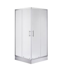 Душевой уголок Olive's Mino 90х90х192,5 см поддон ABS - пластик, квадратный, алюминиевый профиль матовый хром, стекло матовое 4 мм раздвижной MN-90PMS-SD-C