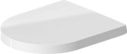 Cиденье для унитаза DURAVIT ME by Starck 43,8х37,4 см, дюропласт, цвет: белый шелковисто-матовый, петли нержавеющая сталь, с крышкой, съемное, без микролифта, овальное