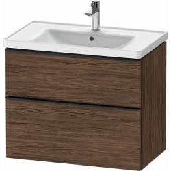 Тумба под раковину Duravit D-Neo, 98,4х45,2х62,5 см, подвесная, 2 выдвижных ящика, ДСП, цвет: орех темный, шкафчик навесной, прямоугольная, правая/левая, в ванную комнату