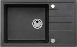 Мойка кухонная ALVEUS  INTERMEZZO 130 GRANITAL CARBON-G91 78х48х20 см, врезная/встраиваемая сверху, с крылом, искусственный гранит, прямоугольная, цвет карбон, с отверстием под смеситель