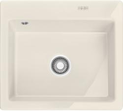 Мойка кухонная Franke MYTHOS MTK 610-58, 58х51 см, врезная, керамическая (Fraceram®), прямоугольная, цвет ваниль, без отверстия под смеситель, без крыла, слив-перелив, врезная в столещницу, для кухни