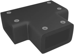 Душевой крепеж для перегородок Walk In IDDIS Slide  40х40х20 мм, черный матовый, сплав металлов, для соединения душевых перегородок Slide Walk In между собой