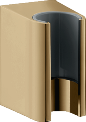 Держатель для душевой лейки Axor One, настенный, металлический, фиксированный, для душа/ванной/душевой кабины, цвет полированная бронза, на стенку