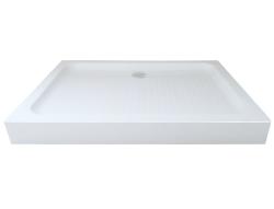 Душевой поддон Olives P-128125R-WH с сифоном 120х80 см прямоугольный, ABS - пластик, низкий, белый, антискользящая поверхность, для душа
