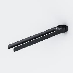 Полотенцедержатель AM.PM Inspire V2.0, настенный, двойной, поворотный, сплав металлов, для полотенец, в ванную/туалет/душевую кабину, цвет черный матовый