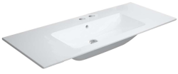 Раковина DURAVIT ME by Starck, 123х49х18 см, подвесная, прямоугольная, со столешницей, санфарфор, цвет белый, с 2 отверстиями под смеситель, слив/перелив
