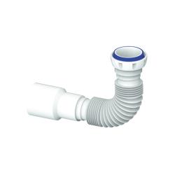 Труба гофрированная Unicorn 1 1/2"*40/50 с уплотнительным кольцом, 400 мм белая, полипропилен