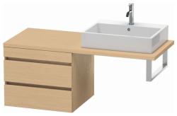 Тумба/шкафчик для консоли/столешницы Duravit DuraStyle под раковину 60х54,8х51,2 см, подвесная, ДСП, цвет: натуральный дуб, 2 выдвижных ящика, прямоугольная