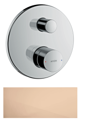 Смеситель для ванны Axor Uno однорычажный, с рукояткой zero, скрытого монтажа, настенный/встраиваемый, круглый, латунный, без излива, керамический, цвет полированное красное золото, без душевого шланга/лейки, защитная комбинация EN1717