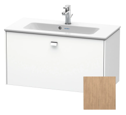 Тумба под раковину для консоли/столешницы Duravit Brioso 82х48х44,2 см, подвесная, ДСП, цвет: дуб европейский/хром, 1 выдвижной ящик, прямоугольная