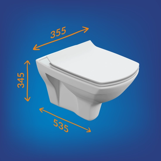 Комплект унитаза с инсталляцией Cersanit CARINA XL CO DPL EO slim инсталляция LINK PRO без кнопки, унитаз подвесной, белый, ободковый