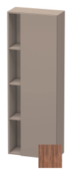 Пенал Duravit DuraStyle, 50x24x140 см, подвесной, (правый), с дверцей, с закрытыми/открытыми полками, цвет: орех/базальт, в ванную комнату