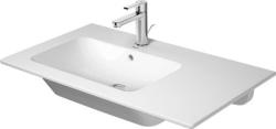 Раковина DURAVIT ME by Starck 83х49х18 см, подвесная, прямоугольная, санфарфор, с крылом, чаша слева, цвет белый, 2 отверстия под смеситель, слив/перелив, левая