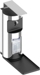 Дозатор Keuco Plan для жидкого мыла, 500 мл. настенный/подвесной, с держателем и насосиком, латунь/пластик, цвет черный матовый/хром