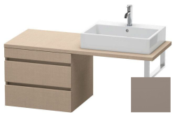 Тумба/шкафчик для консоли/столешницы Duravit DuraStyle под раковину 60х54,8х51,2 см, подвесная, ДСП, цвет: лен/базальт, 2 выдвижных ящика, прямоугольная