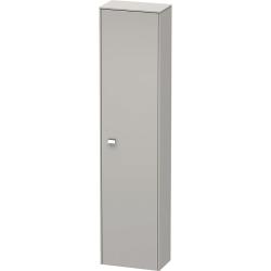 Пенал Duravit Brioso R, 27х19,6х133,1 см, подвесной/напольный, (правый), с дверцей/одностворчатый, с полками, со стеклянными полками, цвет: бетонно-серый/хром, в ванную комнату