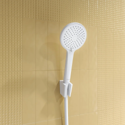 Душевая лейка IDDIS Ray, круглая, с 3 режимами, размер 107 мм, ABS-пластик, цвет белый матовый, для душа/ванной