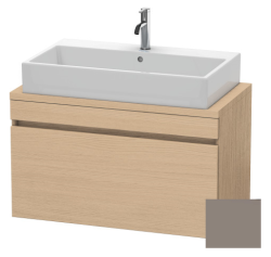 Тумба под раковину для консоли/столешницы Duravit DuraStyle 90х54,8х51,2 см, подвесная, ДСП, цвет: натуральный дуб/базальт, 1 выдвижной ящик, прямоугольная