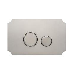 Кнопка смыва KK-POL Aquafiori Vintage прямоугольная, цвет титан, нержавеющая сталь, клавиша управления для сливного бачка, инсталляции унитаза, двойная, механическая, панель, универсальная, размер 285х175х14 мм