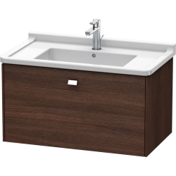 Тумба под раковину для консоли/столешницы Duravit Brioso 82х48х44,2 см, подвесная, ДСП, цвет: каштан темный/хром, 1 выдвижной ящик, прямоугольная