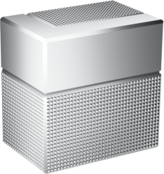 Вентиль Axor Edge запорный, скрытого монтажа, с алмазной огранкой, настенный, квадратный, латунь, цвет: хром, встраеваемый/встроенный, для ванны/душа