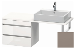 Тумба/шкафчик для консоли/столешницы Duravit DuraStyle под раковину 60х47,8х51,2 см, подвесная, ДСП, цвет: белый матовый/базальт, 2 выдвижных ящика, прямоугольная