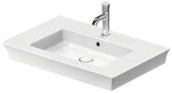 Раковина DURAVIT White Tulip 75х49х15,5 см, подвесная, прямоугольная, санфарфор, цвет белый, 1 отверстие под смеситель, слив/перелив