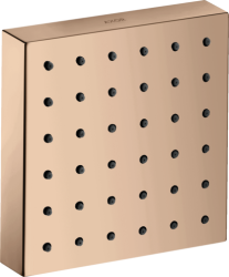 Верхний душ/модуль душа AXOR ShowerCollection, настенный/потолочный, скрытый монтаж, квадратный, с 1 режимом, размер 12х12 см, металлический, цвет: полированное красное золото, верхний/плечевой/боковой душ, для душа/ванной