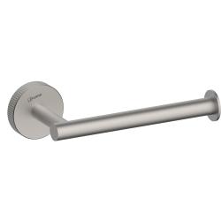 Держатель для туалетной бумаги Lemark Beluga без крышки, цвет брашированный никель, настенный, нержавеющая сталь, форма округлая, для туалета/ванной LMA-8023S-BN